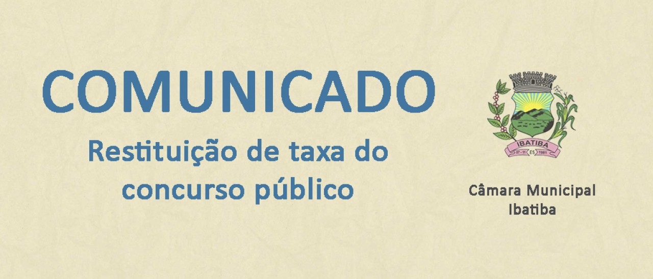 Comunicado restituição taxa concurso público