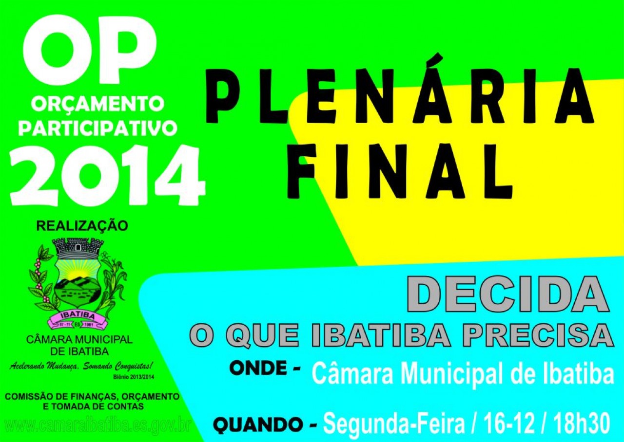 Plenária Final do Orçamento Participativo em Ibatiba