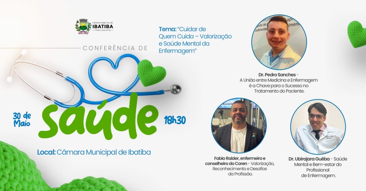 Câmara Municipal realiza Conferência de Saúde nesta sexta-feira (30)