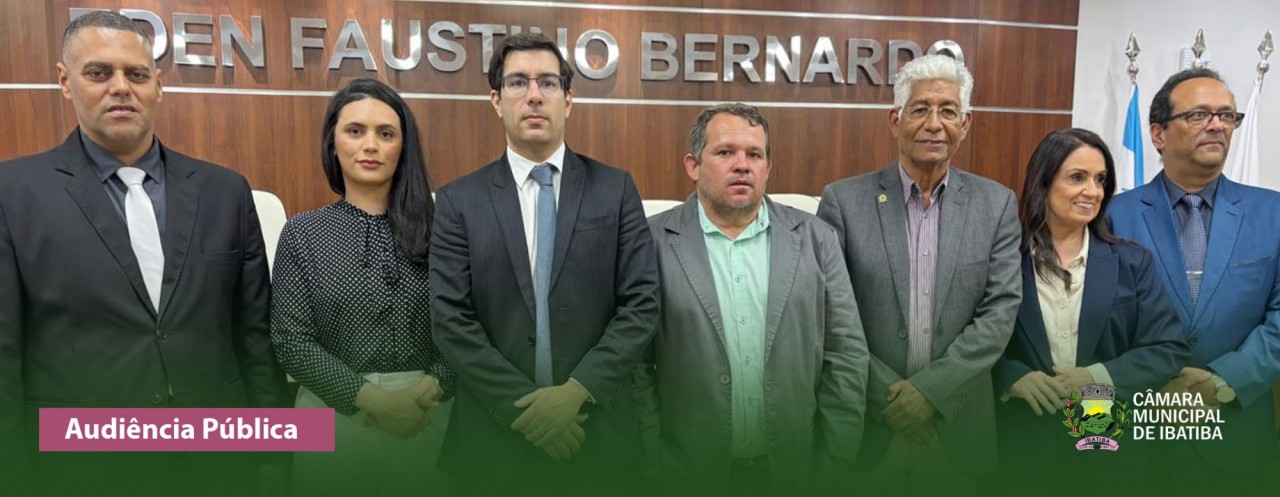 Regularização Fundiária é tema da primeira Audiência Pública na Câmara de Ibatiba Regularização Fundiária é tema da primeira Audiência Pública na Câmara de Ibatiba