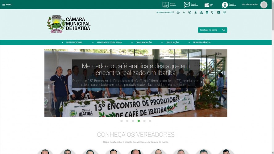 Site do legislativo de Ibatiba