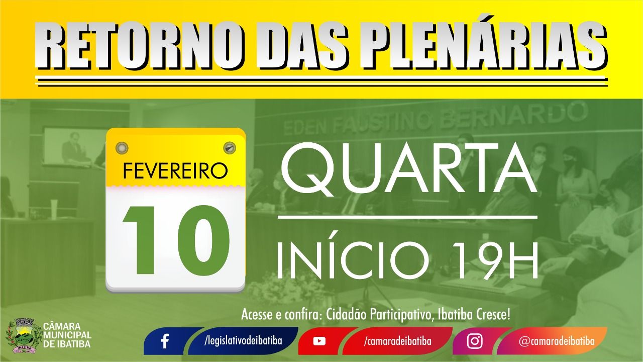 Câmara inicia reuniões plenárias na próxima quarta-feira (10) Câmara inicia reuniões plenárias na próxima quarta-feira (10)