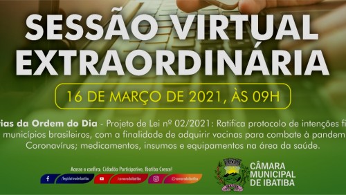 Câmara realiza extraordinária pela inclusão de Ibatiba no consórcio de vacinas Câmara realiza extraordinária pela inclusão de Ibatiba no consórcio de vacinas