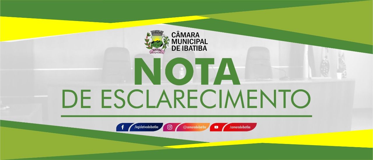 Nota de Esclarecimento Nota de Esclarecimento