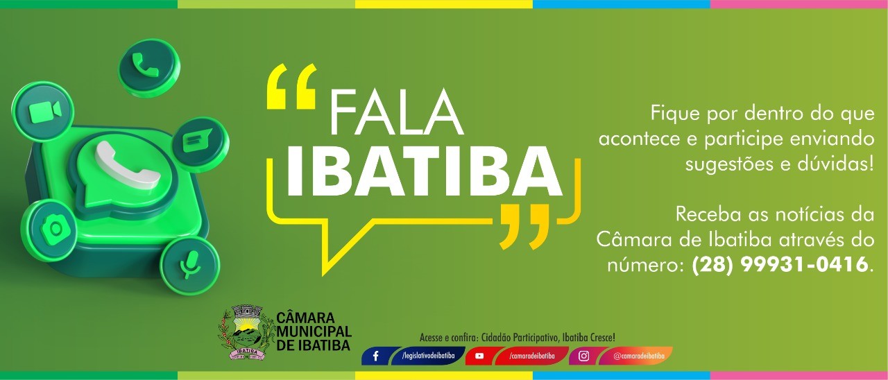 “Fala Ibatiba” Aproximando o munícipe do Poder Legislativo. “Fala Ibatiba” Aproximando o munícipe do Poder Legislativo.