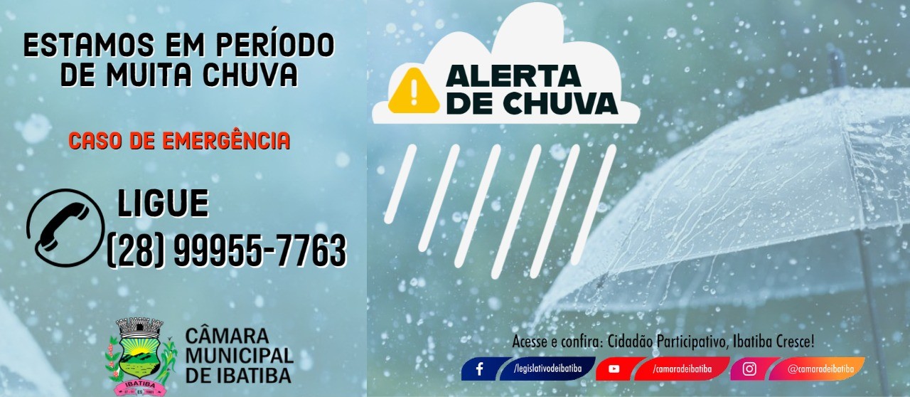 Câmara alerta população sobre temporais Câmara alerta população sobre temporais