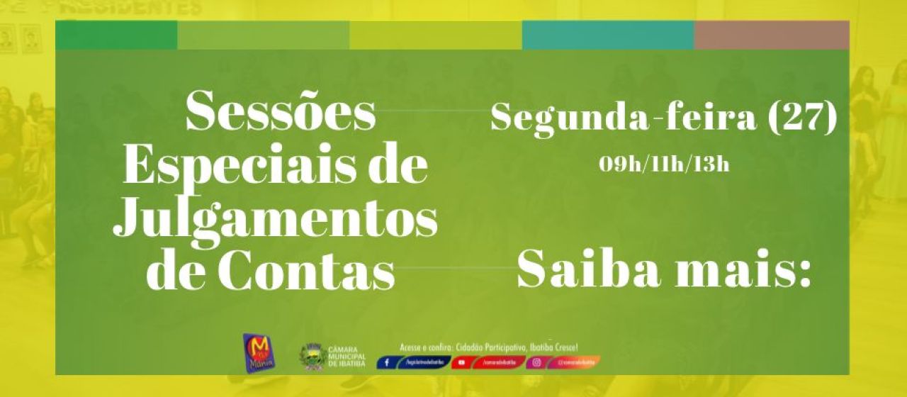 Sessões Especiais Sessões Especiais
