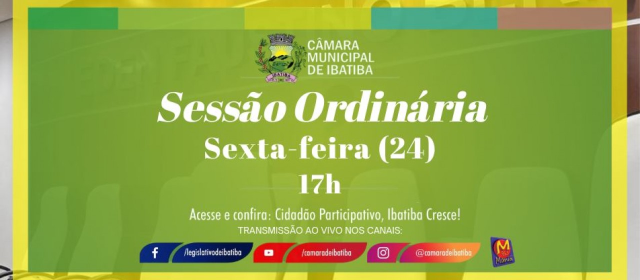 Sessão Ordinária Sessão Ordinária