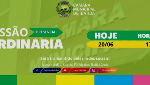 9ª Sessão Ordinária acontece hoje (20) 9ª Sessão Ordinária acontece hoje (20)