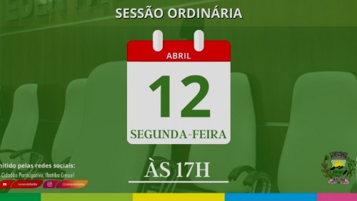 Câmara realiza 9ª Sessão Ordinária nesta segunda-feira (12) Câmara realiza 9ª Sessão Ordinária nesta segunda-feira (12)