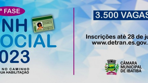 Inscrições para o Programa CNH Social vão até esta sexta-feira (28) Inscrições para o Programa CNH Social vão até esta sexta-feira (28)