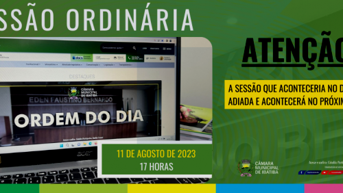 Câmara realizará 11ª Sessão Ordinária nesta sexta-feira (11) Câmara realizará 11ª Sessão Ordinária nesta sexta-feira (11)
