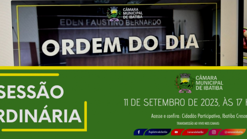 Câmara realizará 13ª Sessão Ordinária na próxima segunda-feira (11) Câmara realizará 13ª Sessão Ordinária na próxima segunda-feira (11)