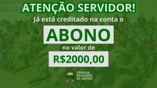 Servidores da Câmara de Ibatiba são contemplados com Abono Natalino Servidores da Câmara de Ibatiba são contemplados com Abono Natalino
