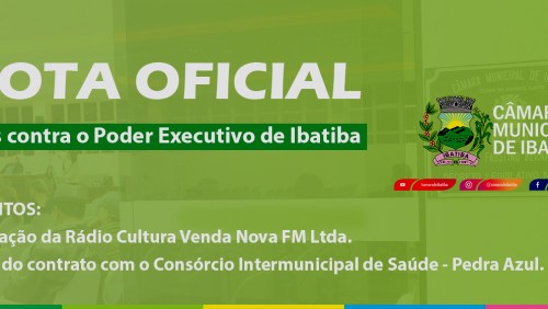 Câmara Municipal abre duas CPI’s contra o Poder Executivo de Ibatiba Câmara Municipal abre duas CPI’s contra o Poder Executivo de Ibatiba