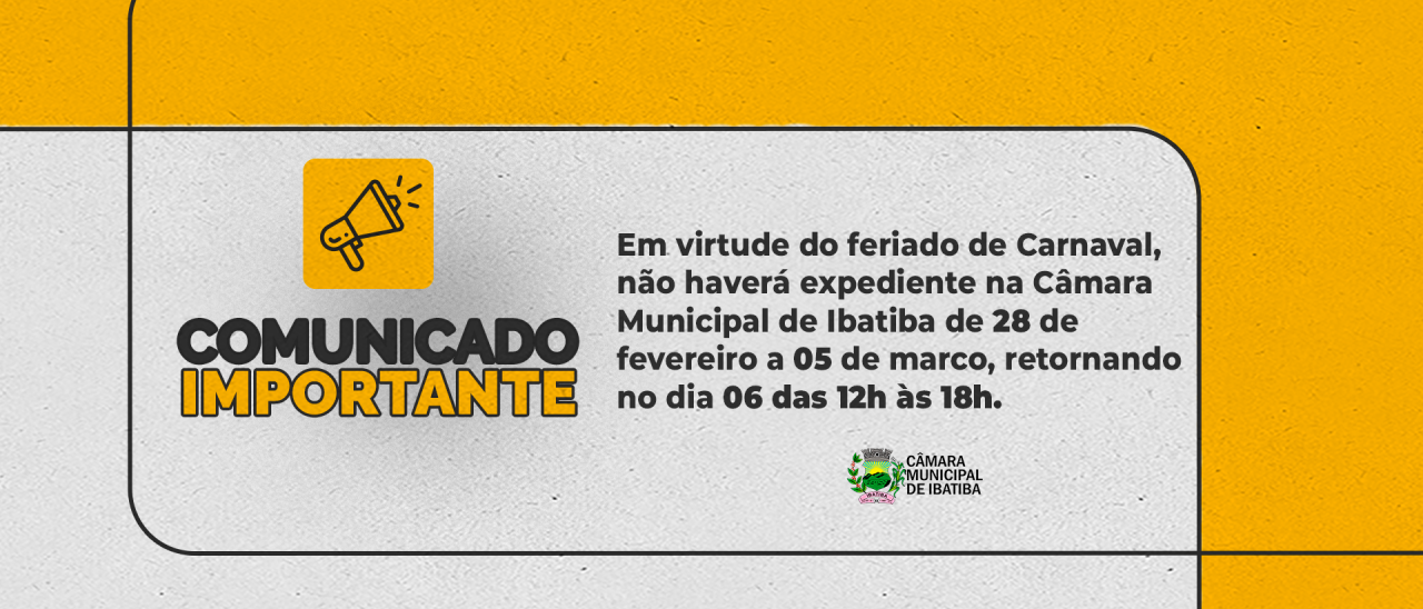 Câmara Municipal decreta ponto facultativo nos dias de Carnaval Câmara Municipal decreta ponto facultativo nos dias de Carnaval