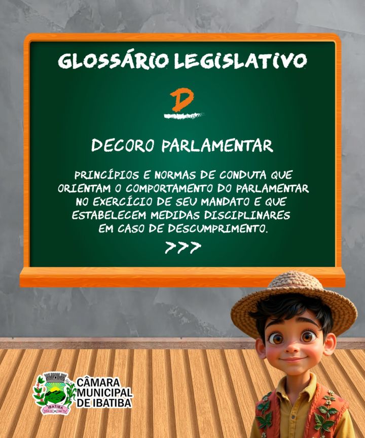 Câmara Municipal explica alguns termos usados em sessão, de D à F Câmara Municipal explica alguns termos usados em sessão, de D à F