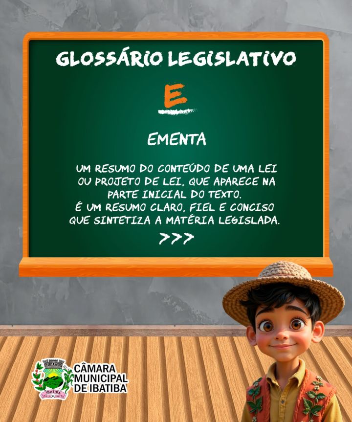 Câmara Municipal explica alguns termos usados em sessão, de D à F Câmara Municipal explica alguns termos usados em sessão, de D à F