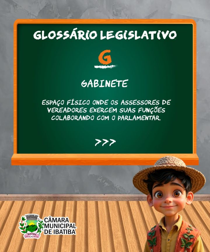 Câmara Municipal explica alguns termos usados em sessão, de G à I Câmara Municipal explica alguns termos usados em sessão, de G à I