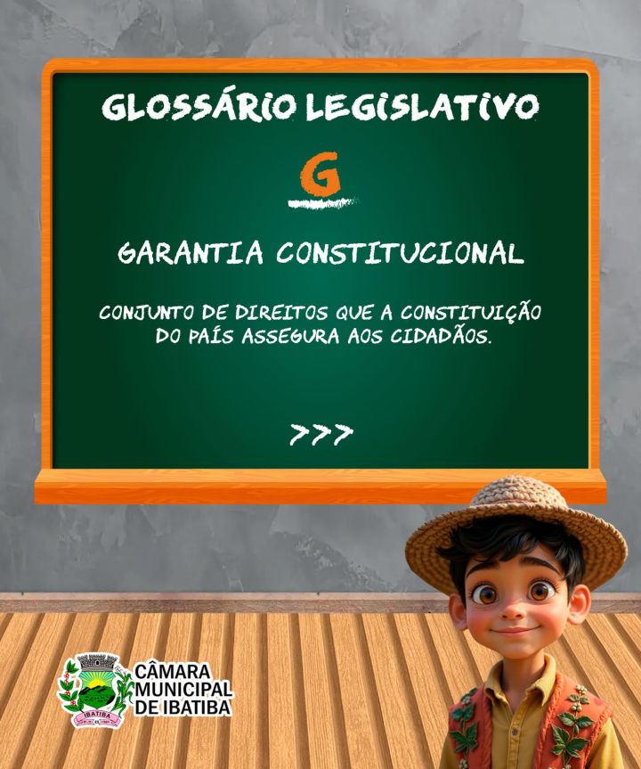 Câmara Municipal explica alguns termos usados em sessão, de G à I Câmara Municipal explica alguns termos usados em sessão, de G à I