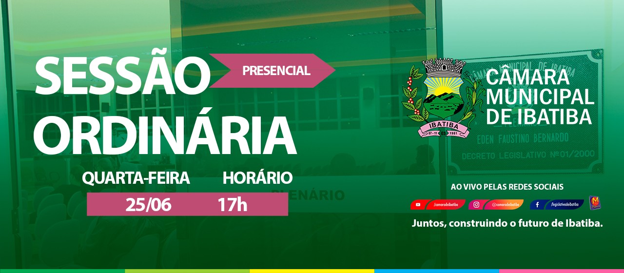 Câmara Municipal realiza 10ª Sessão Ordinária nesta quarta-feira (25) Câmara Municipal realiza 10ª Sessão Ordinária nesta quarta-feira (25)