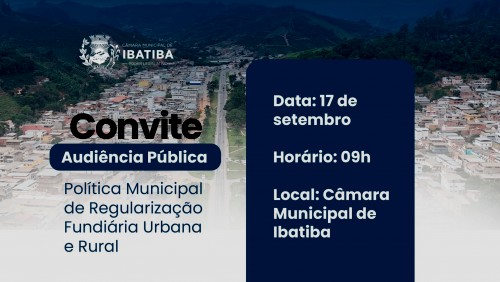 Regularização Fundiária será discutida em Audiência Pública na Câmara Municipal Regularização Fundiária será discutida em Audiência Pública na Câmara Municipal