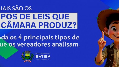 Saiba quais os tipos de Leis mais comuns na Câmara Municipal Saiba quais os tipos de Leis mais comuns na Câmara Municipal