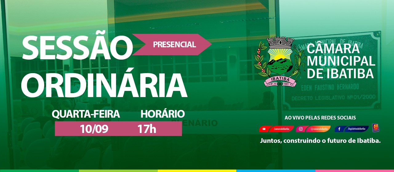 Câmara Municipal convoca vereadores para 13ª Sessão Ordinária Câmara Municipal convoca vereadores para 13ª Sessão Ordinária