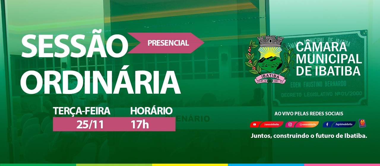 Câmara Municipal convoca vereadores para 18ª Sessão Ordinária Câmara Municipal convoca vereadores para 18ª Sessão Ordinária