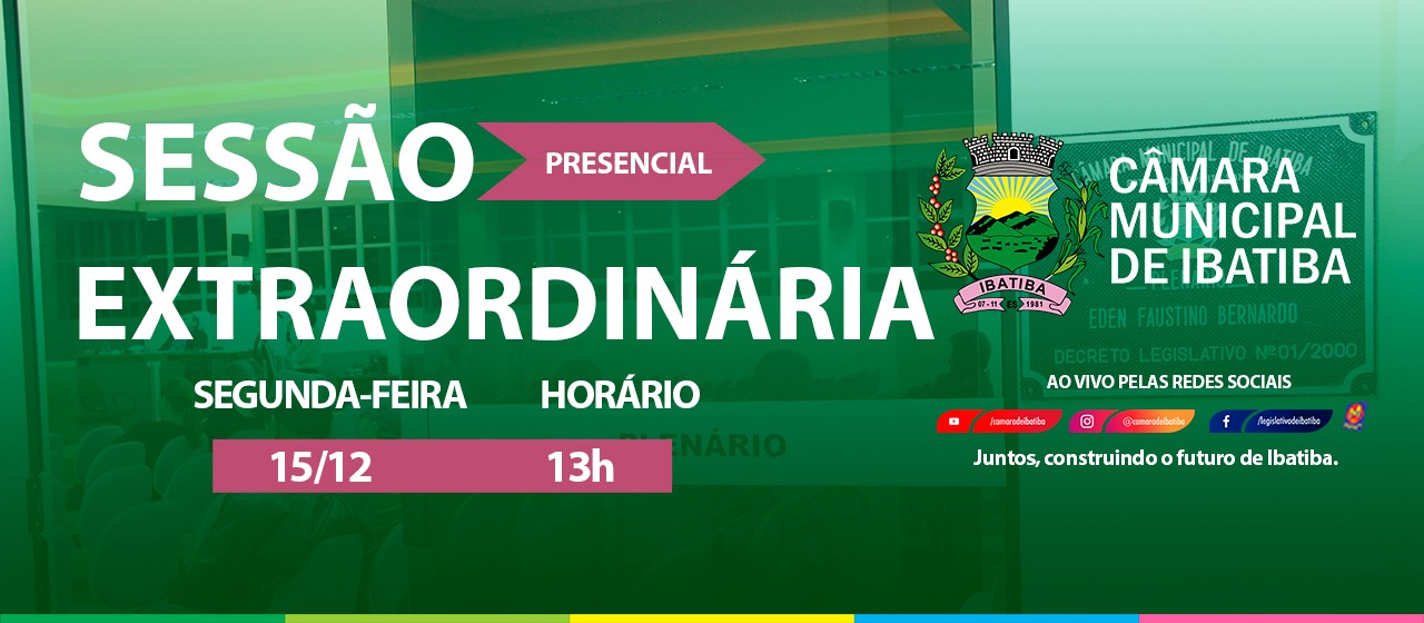 Câmara Municipal convoca vereadores para a 10ª Sessão Extraordinária nesta segunda-feira (15) Câmara Municipal convoca vereadores para a 10ª Sessão Extraordinária nesta segunda-feira (15)