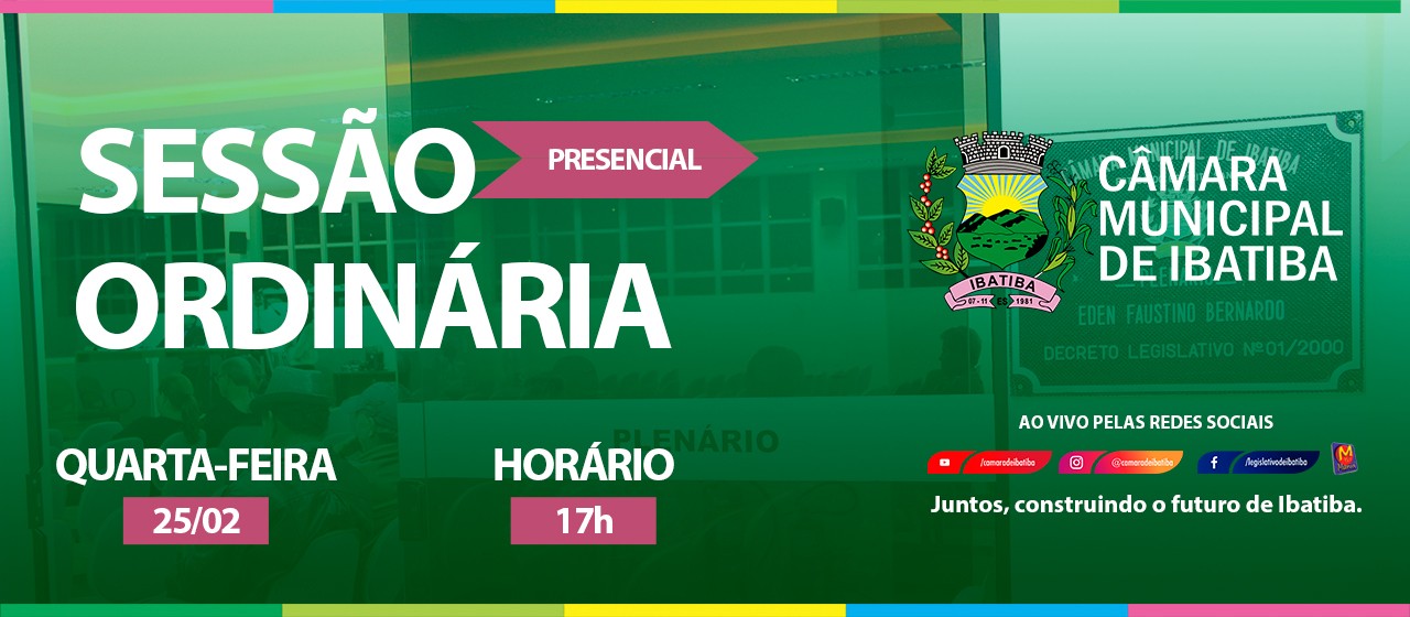 Câmara Municipal convoca vereadores para 2ª Sessão Ordinária Câmara Municipal convoca vereadores para 2ª Sessão Ordinária