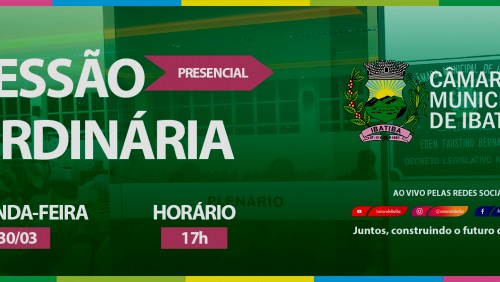 Câmara Municipal convoca vereadores para 4ª Sessão Ordinária Câmara Municipal convoca vereadores para 4ª Sessão Ordinária