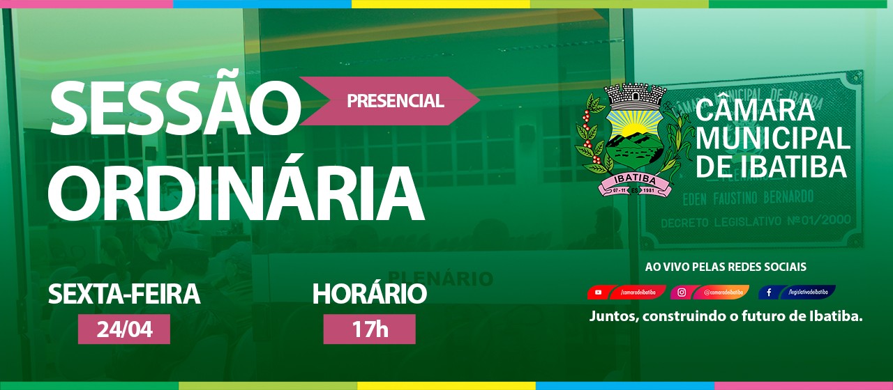 Câmara Municipal convoca vereadores para 6ª Sessão Ordinária Câmara Municipal convoca vereadores para 6ª Sessão Ordinária