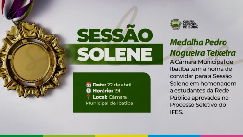 Alunos da Rede Pública aprovados no Ifes serão condecorados pela Câmara Municipal de Ibatiba Alunos da Rede Pública aprovados no Ifes serão condecorados pela Câmara Municipal de Ibatiba