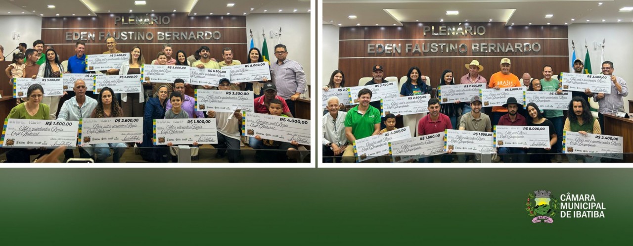 Câmara Municipal de Ibatiba recebe cerimônia de premiação e incentivo à produção de cafés especiais Câmara Municipal de Ibatiba recebe cerimônia de premiação e incentivo à produção de cafés especiais